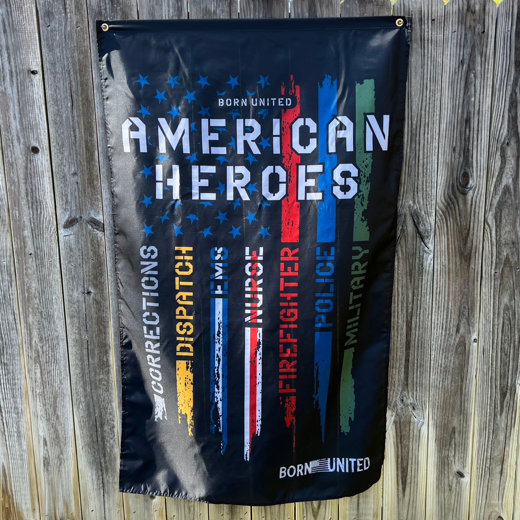 born united - american heroes flag