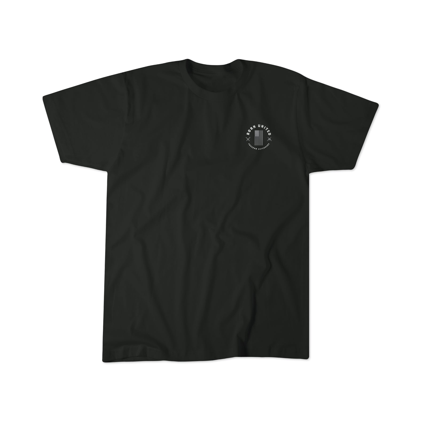 born united - stay deadly black tee front