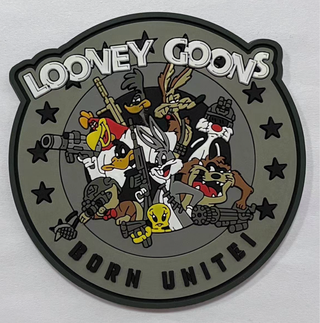 born united - looney goons pvc patch