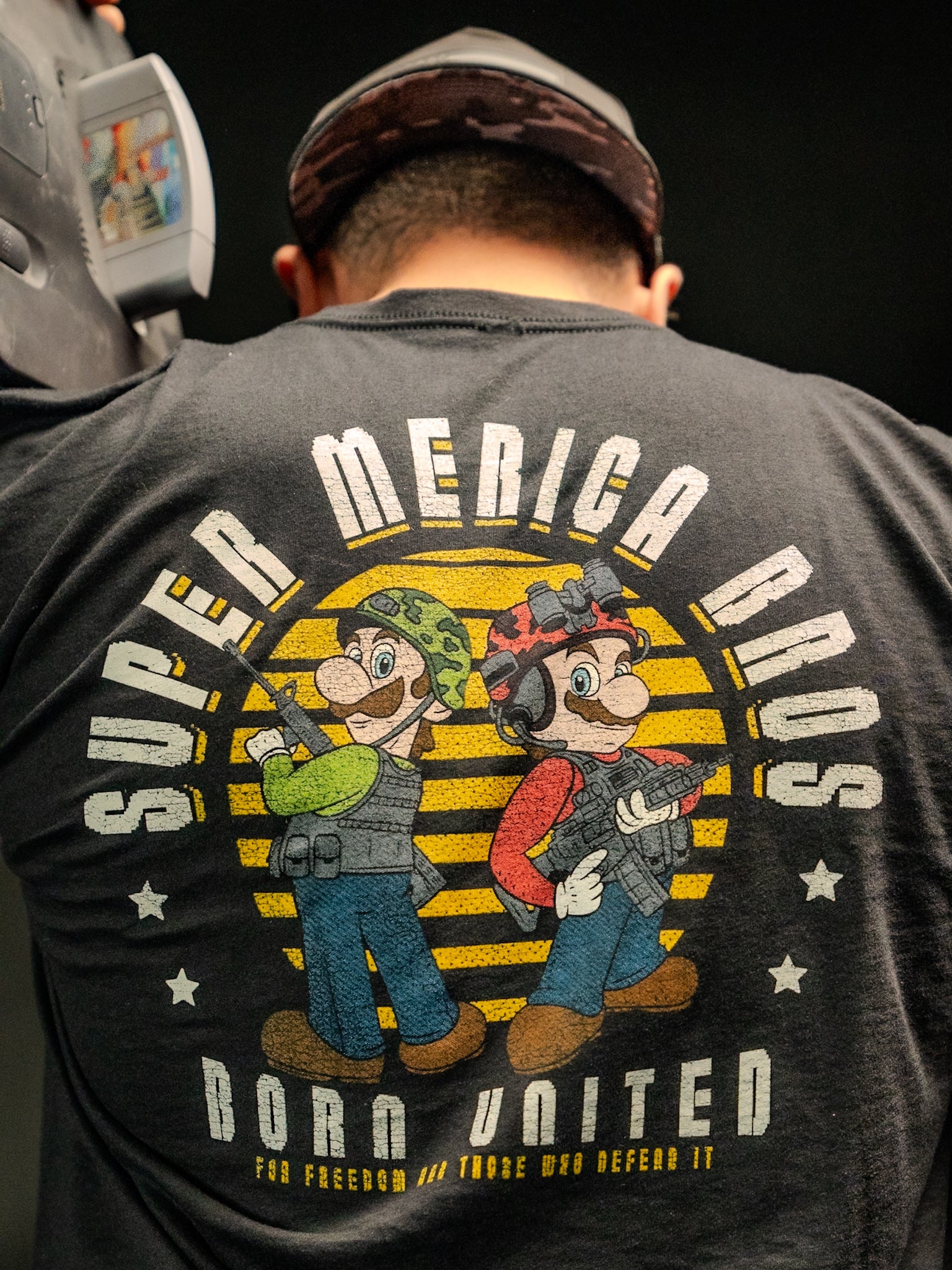 born united - super 'merica bros black t-shirt
