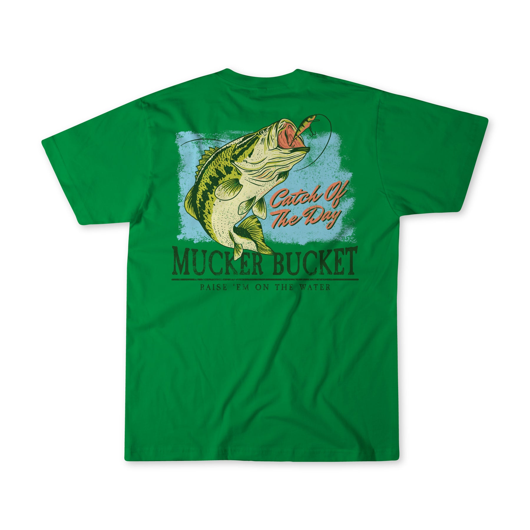 mucker bucket - youth catch of the day tee back
