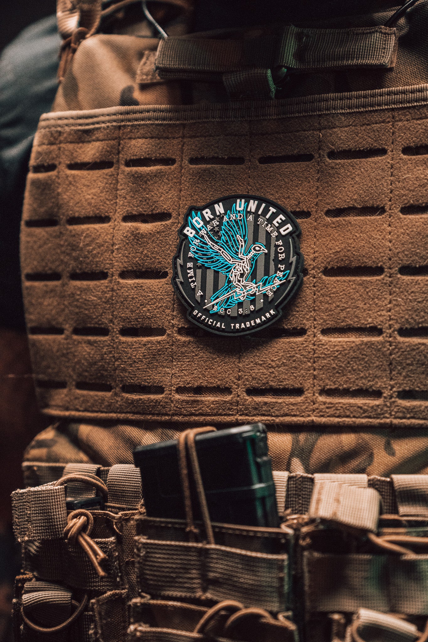 born united - war and peace hook and loop patch