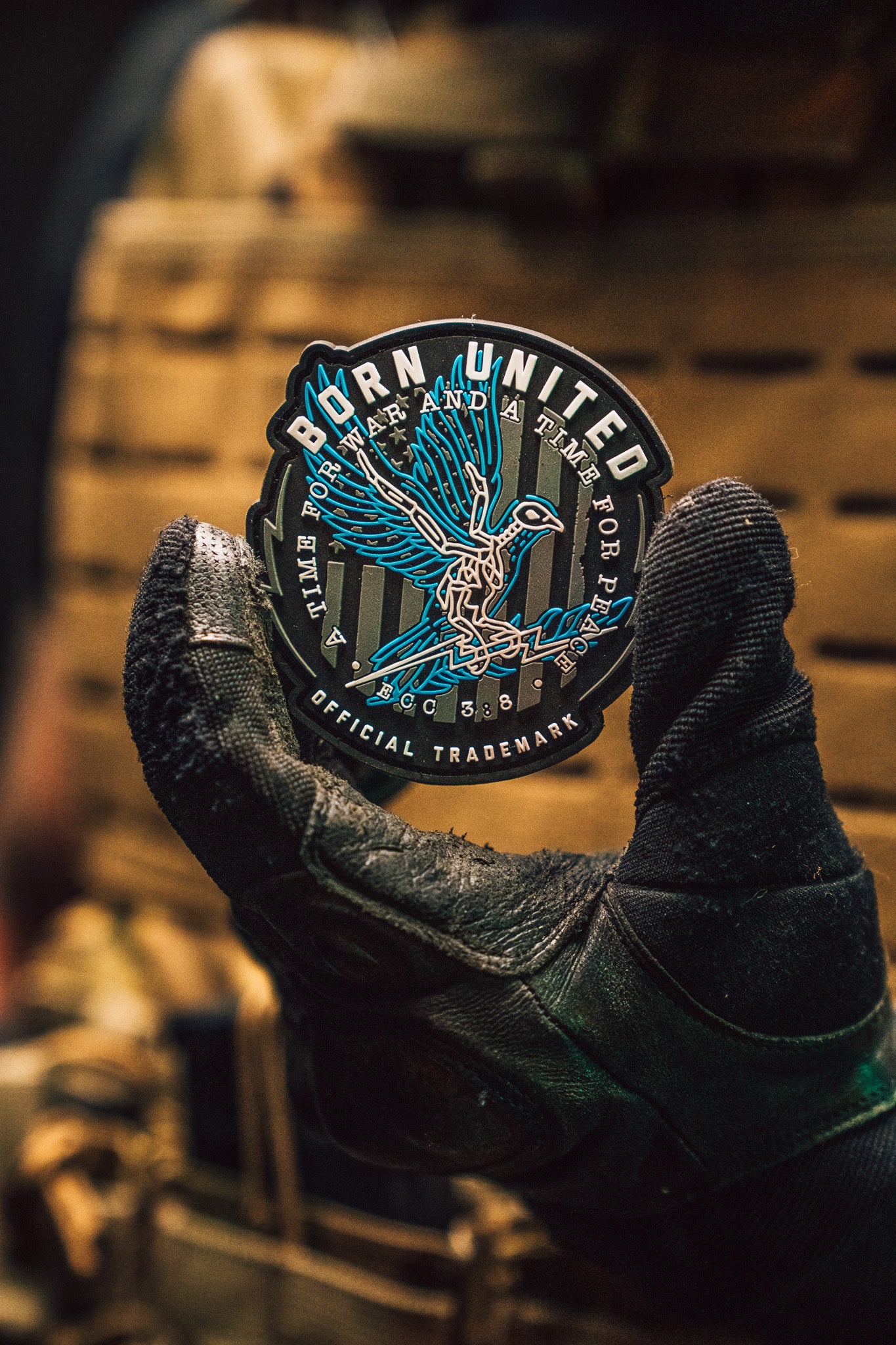 born united - war and peace pvc patch