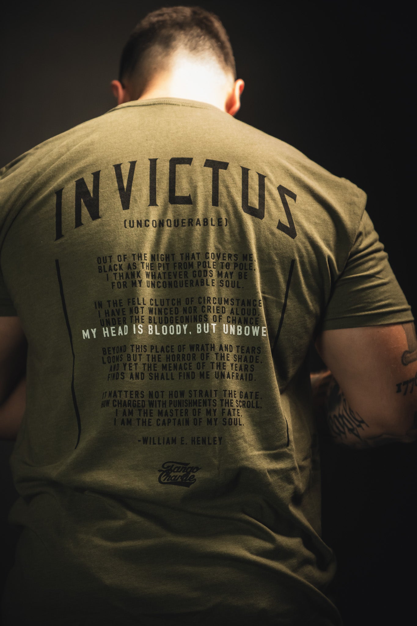 tango charlie - invictus tee back
