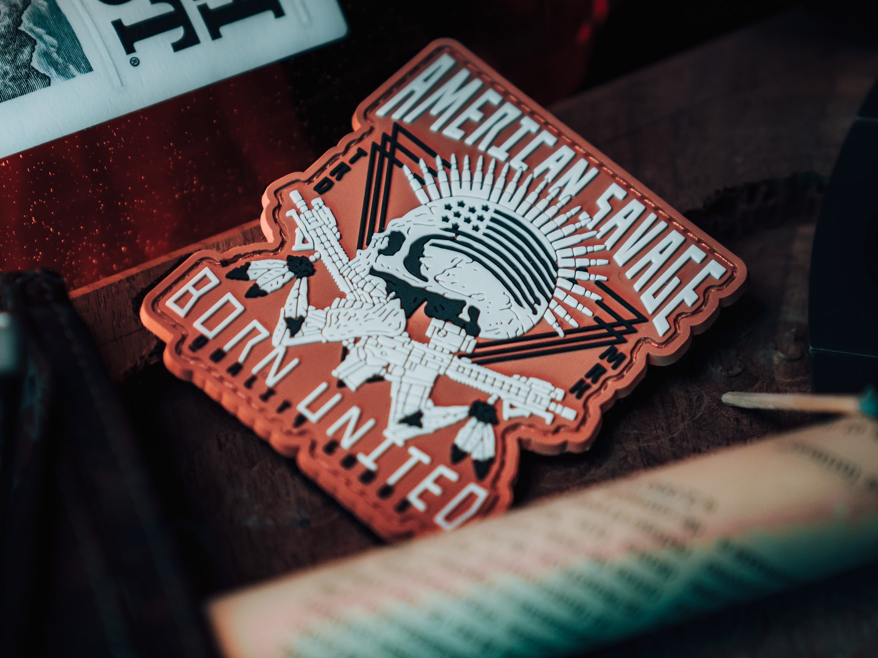 born united - american tac pvc patch