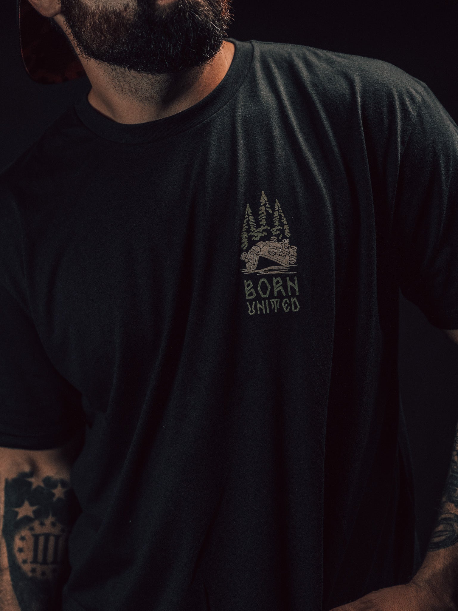 born united - legends never die tee shirt on model