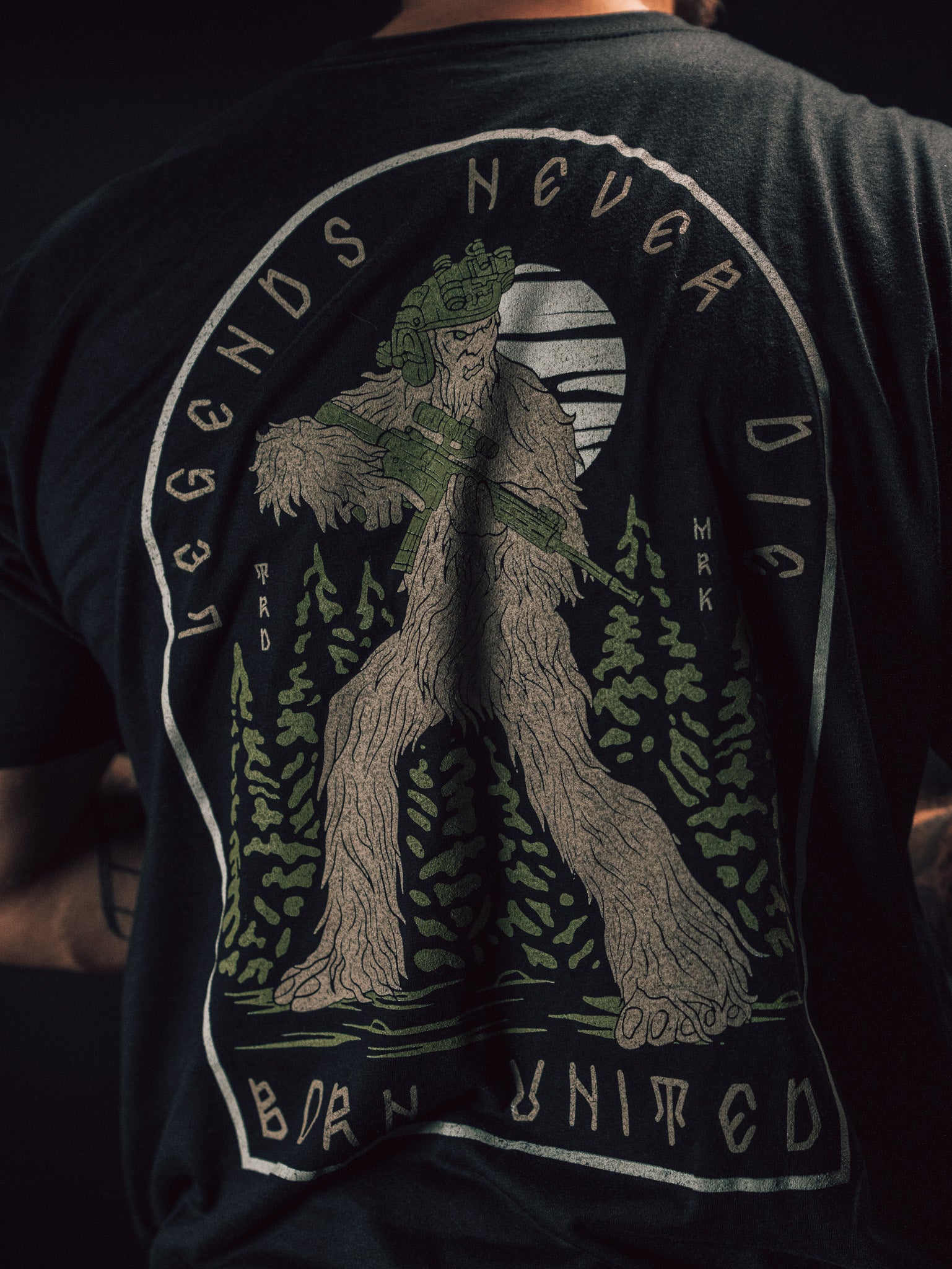 born united - legends never die tee shirt back