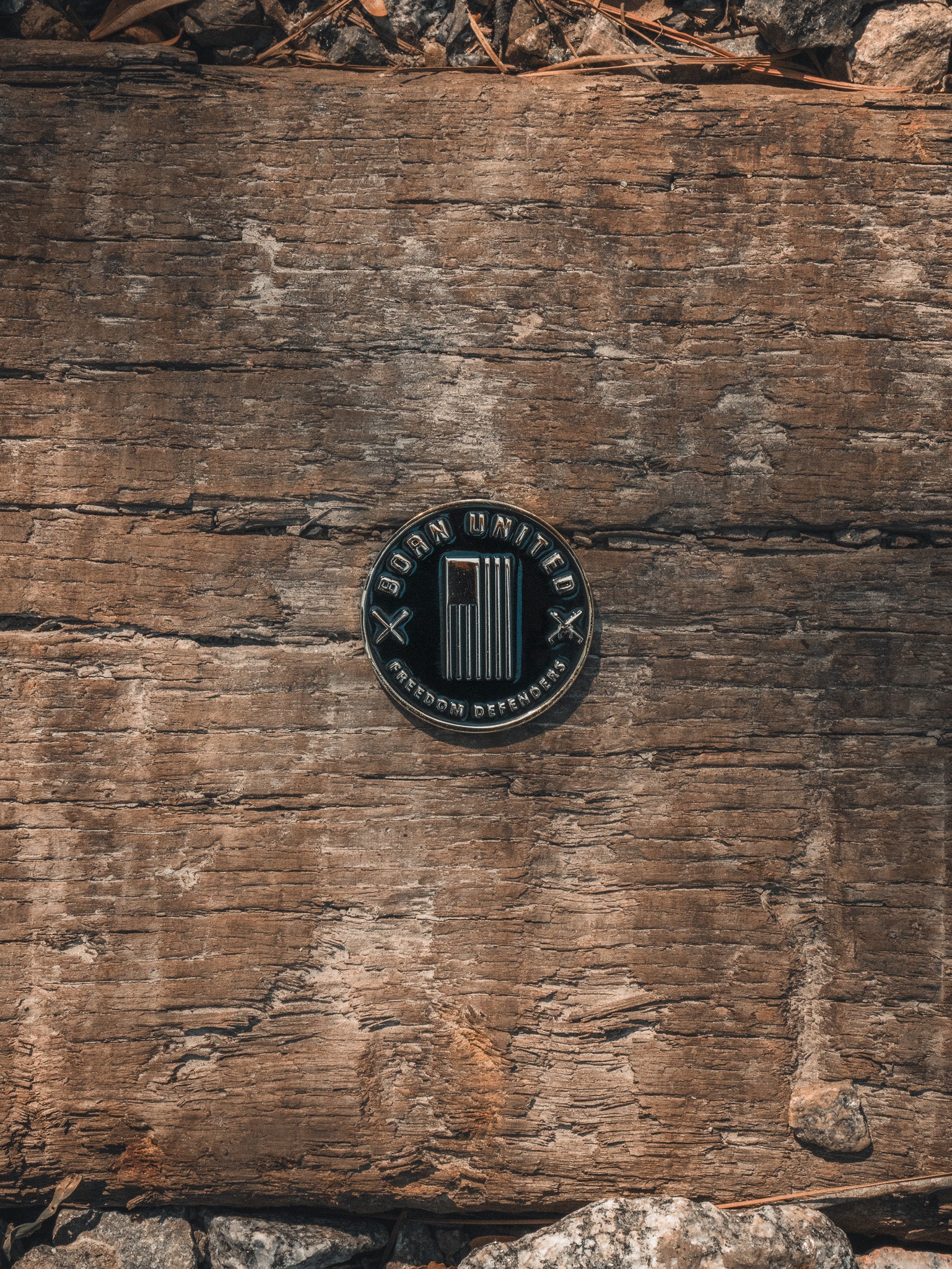 born united - american flag challenge coin