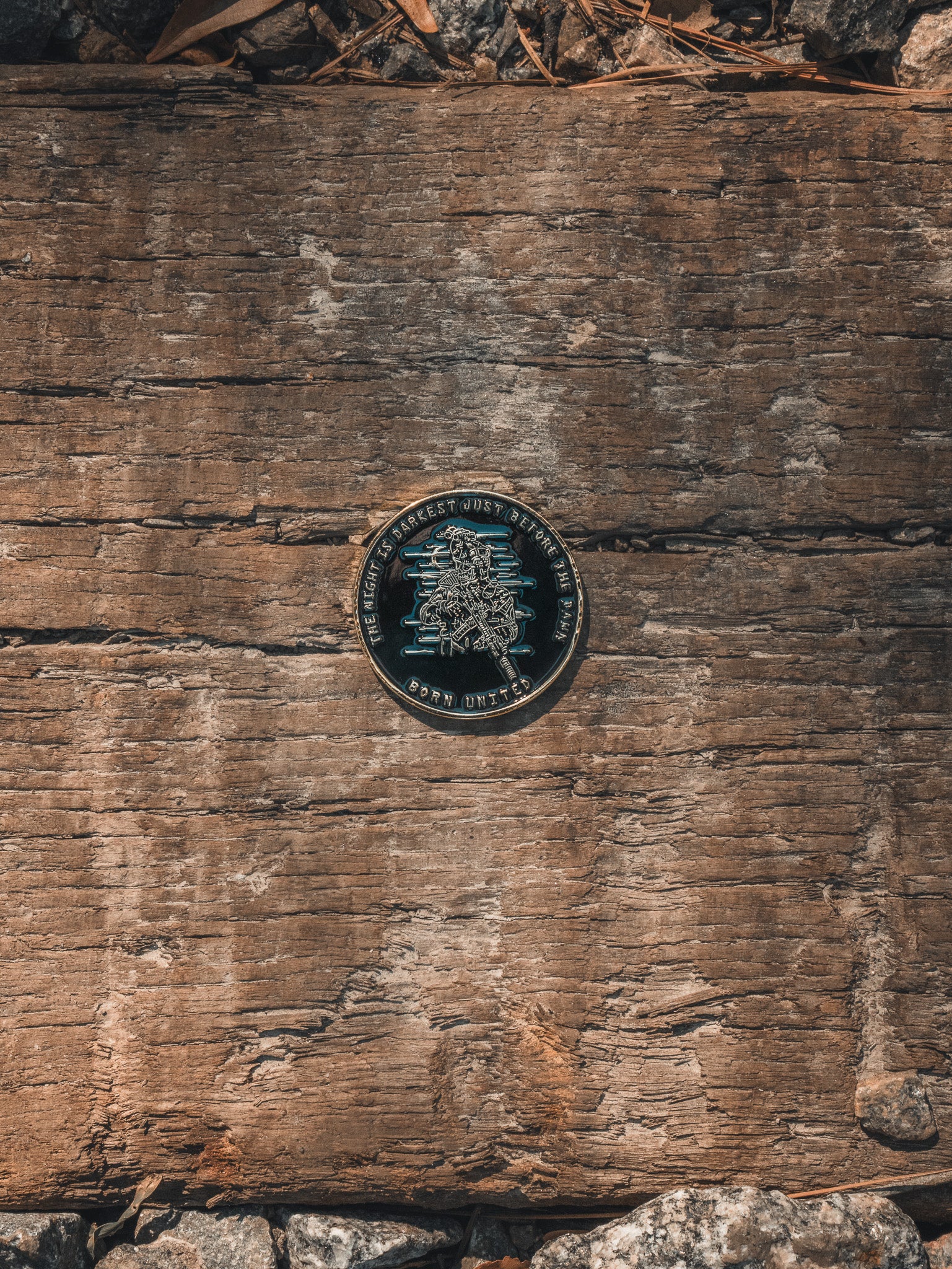 born united - patriotic challenge coin