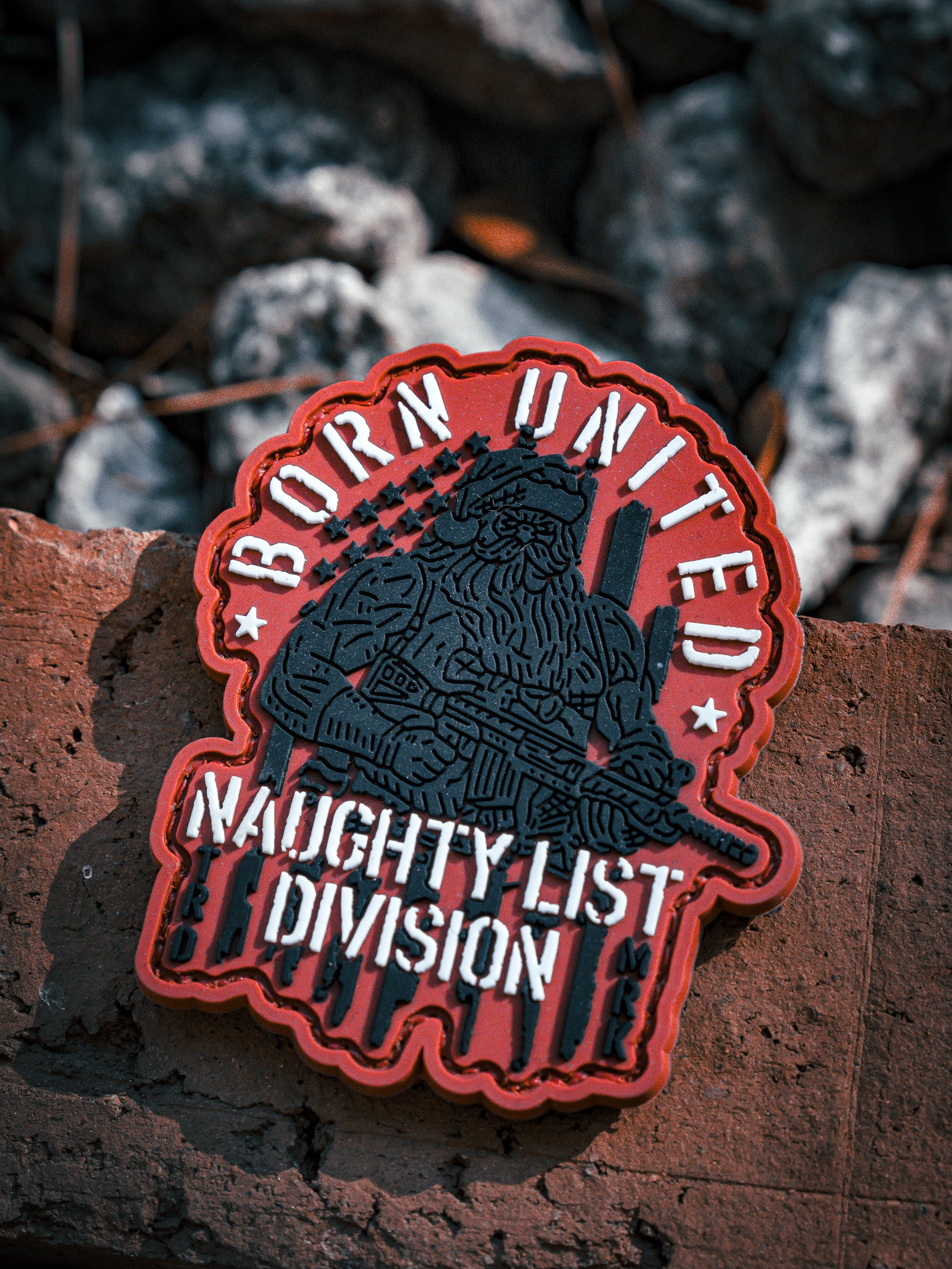 born united - tactical santa pvc patch