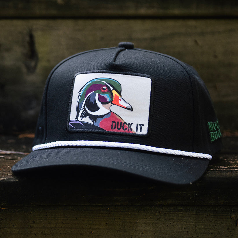mucker bucket - duck it og wood duck hat