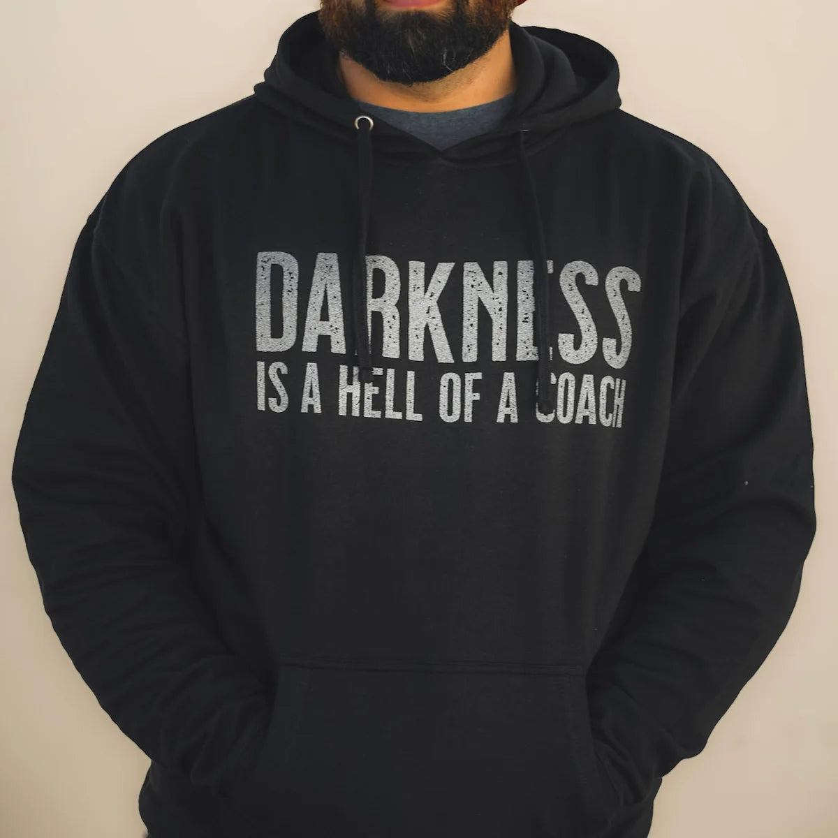 tango charlie - darkness is a hell of a coach hoodie black