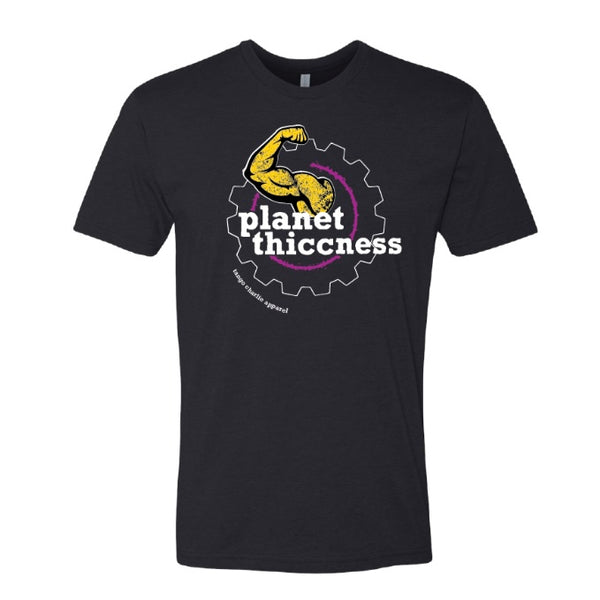 tango charlie - planet thiccness black t-shirt