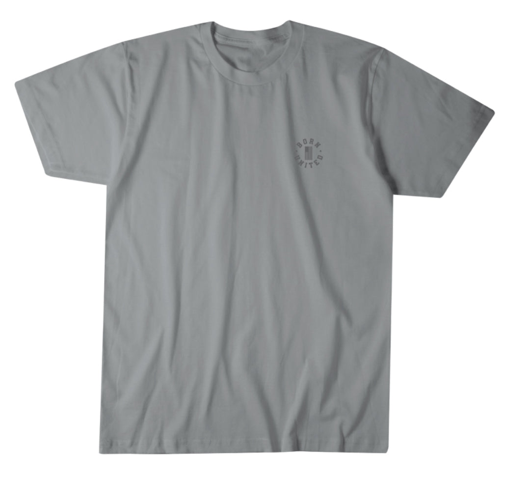 born united - bu basic silver grey tee