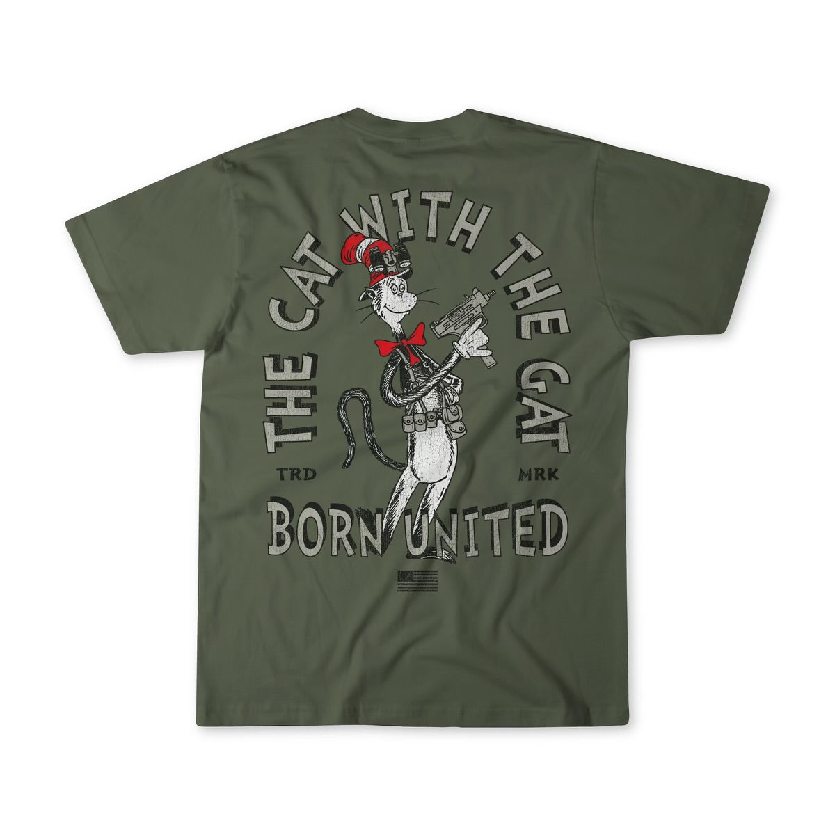 born united - the cat with the gat t-shirt back
