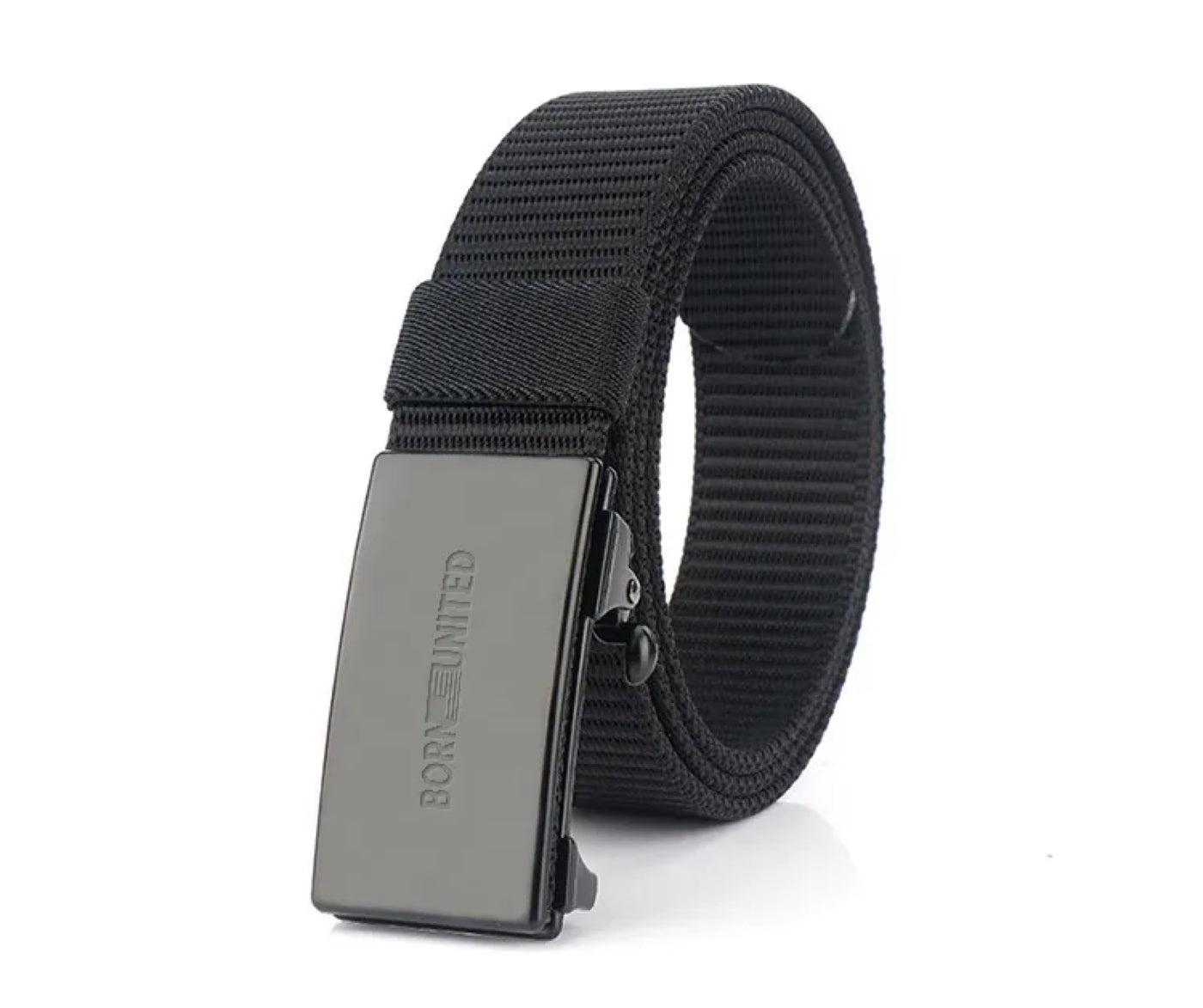 born united- bu logo belt black