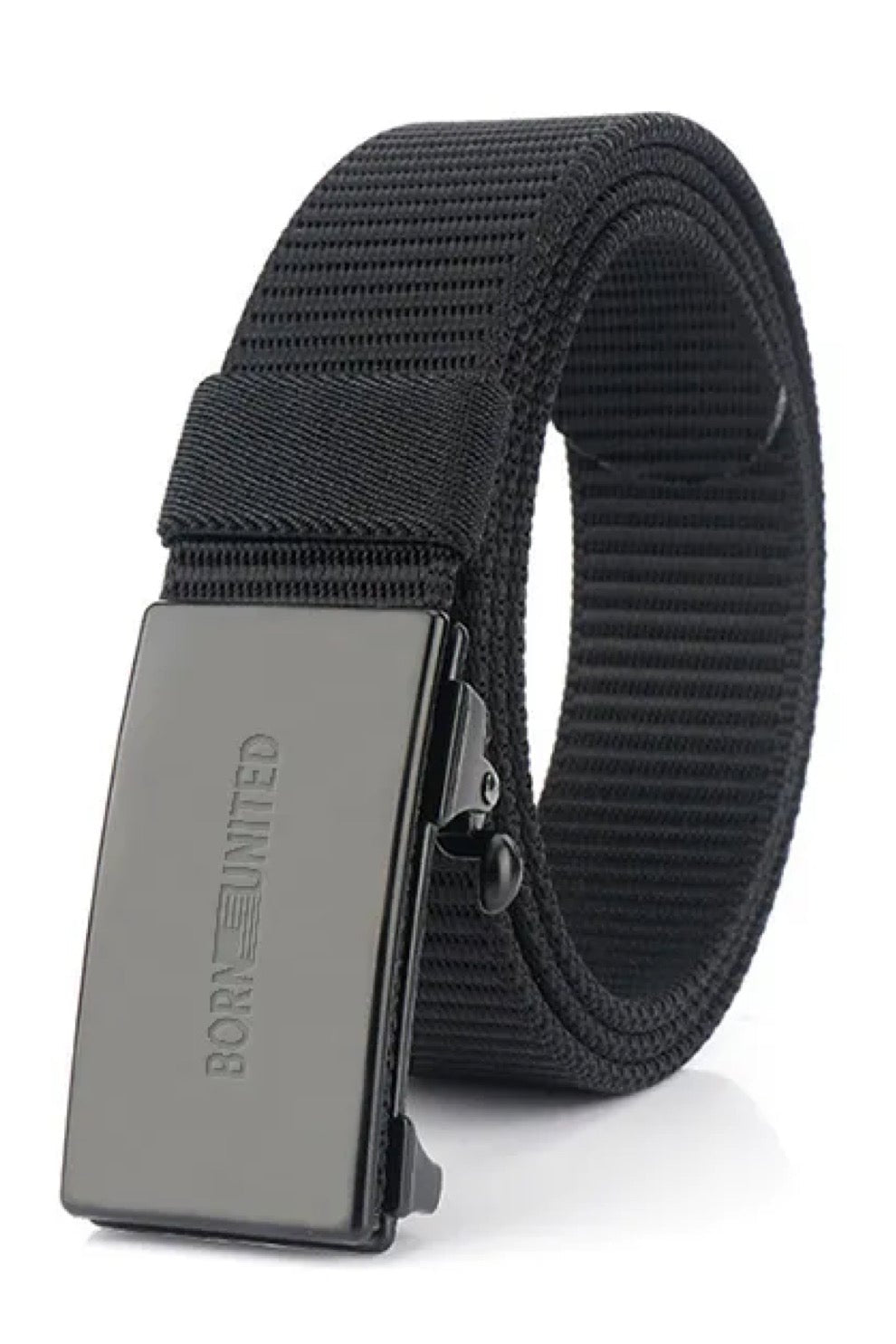 born united- bu logo belt black