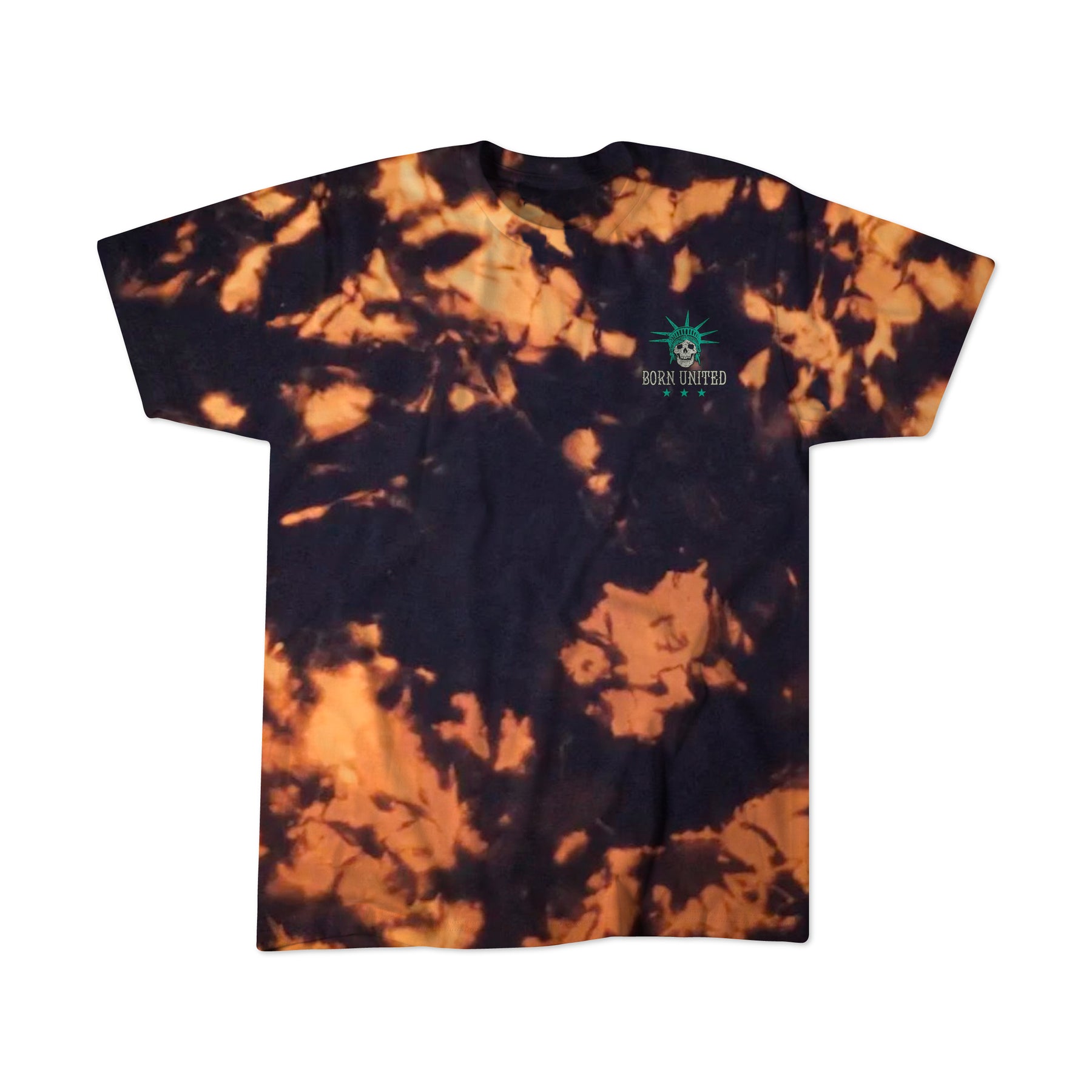 born united - bleach wash liberty or death tee shirt