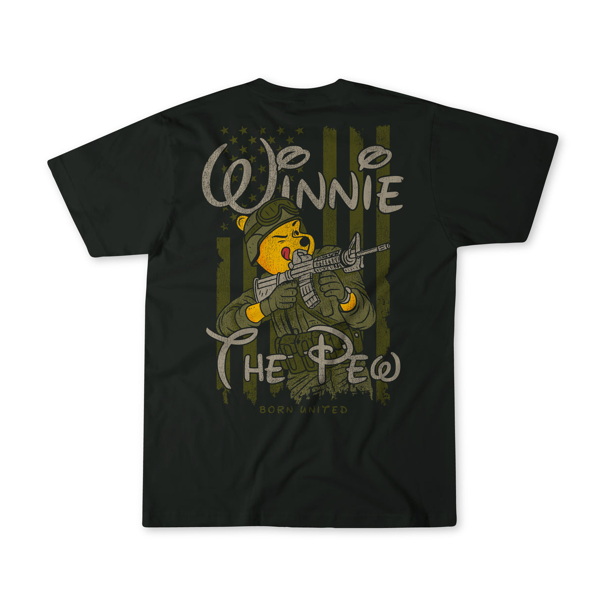 born united - winnie the pew tee shirt back