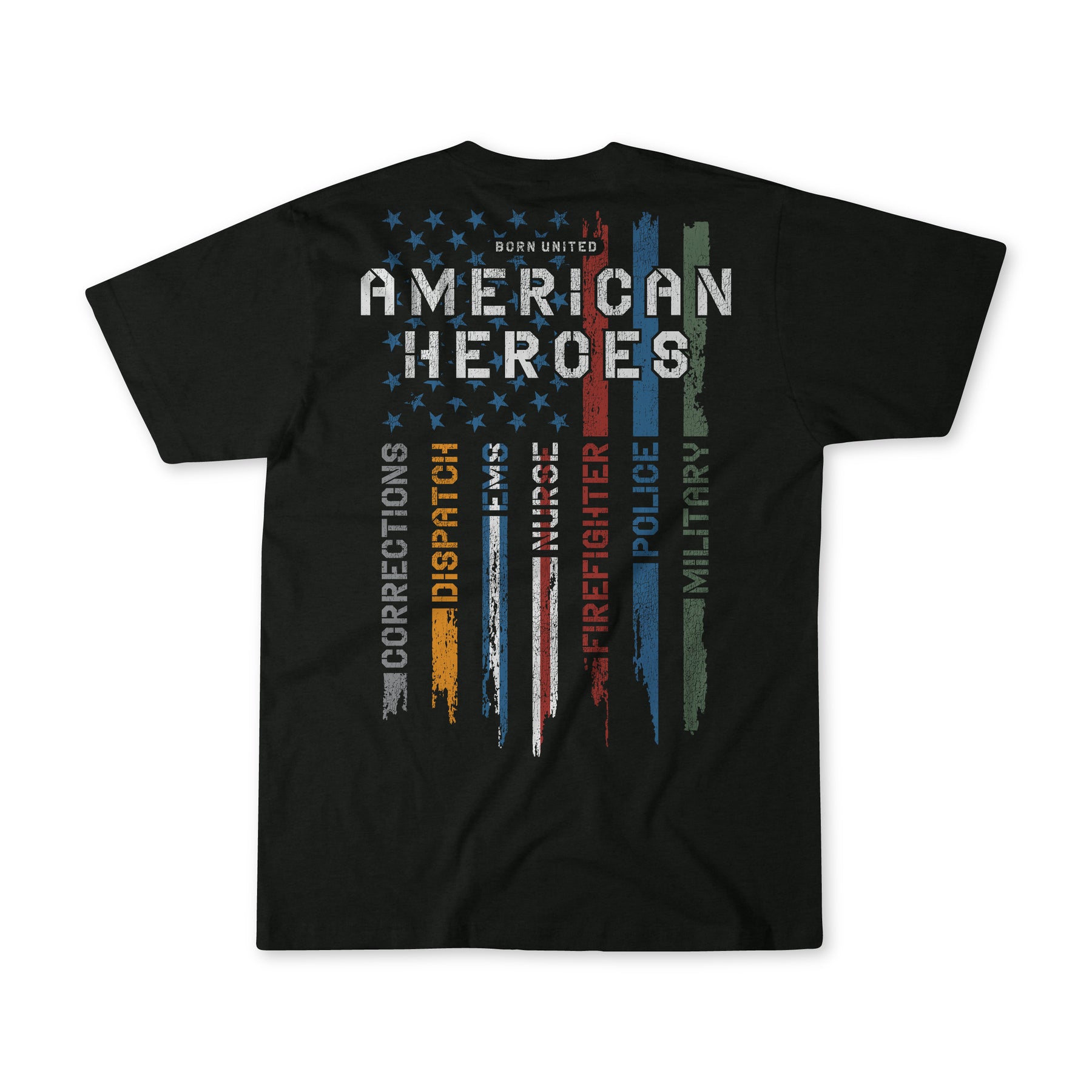 born united - american heroes tee back