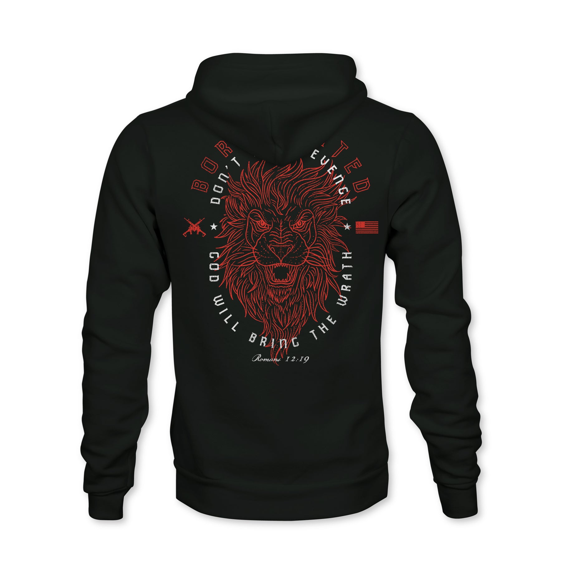 born united - revenge hoodie back