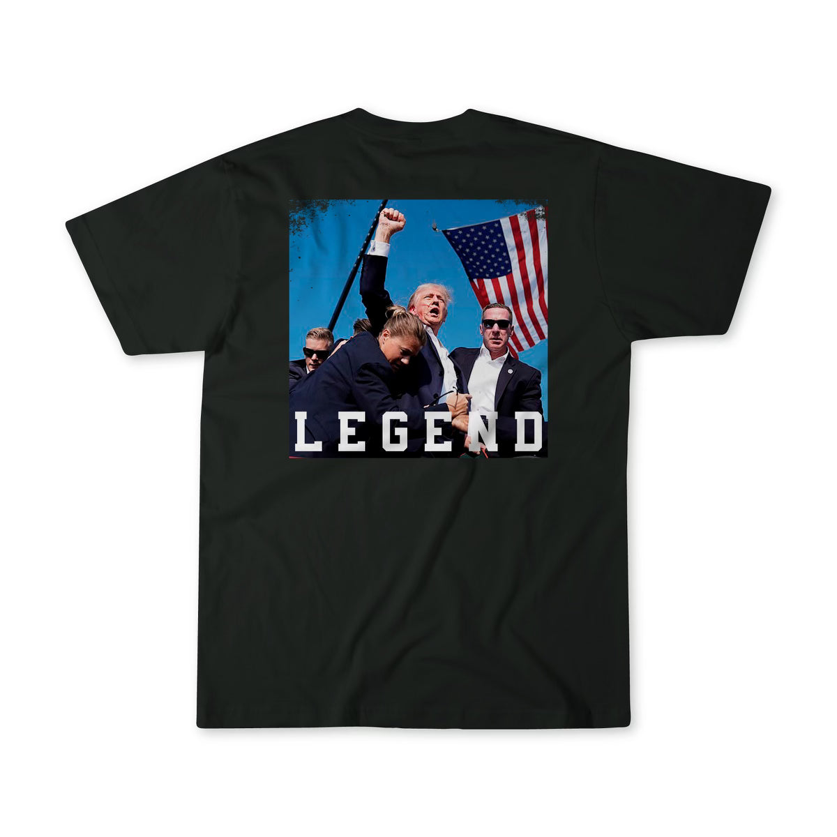 born united - forever legend black trump tee
