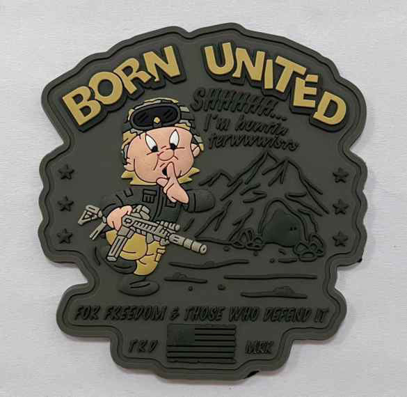 born united - huntin pvc patch