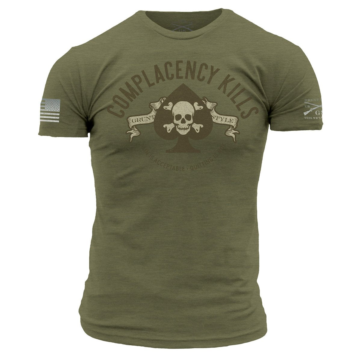 Military Green Complacency Kills Training T-Shirt