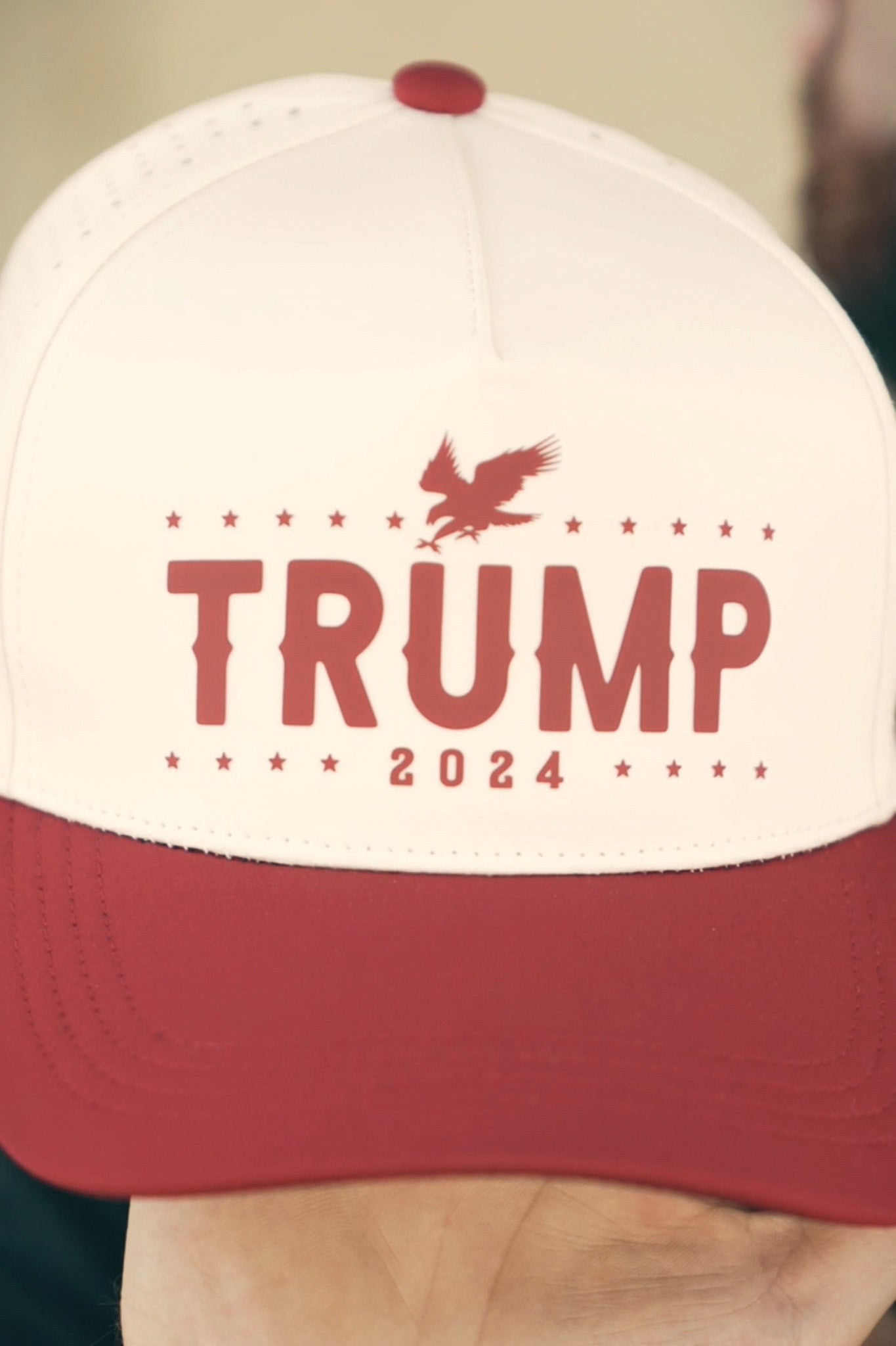 born united - patriotic trump 2024 snapback white red