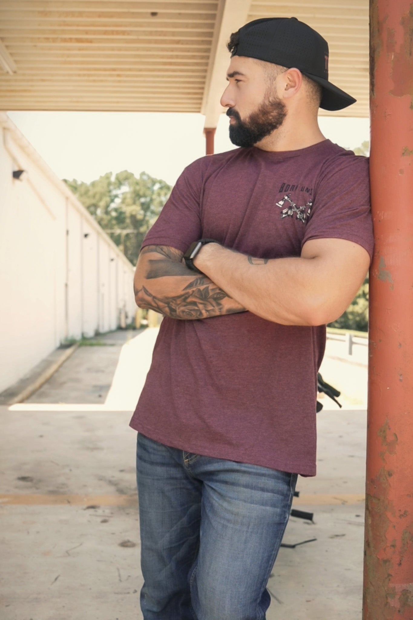 born united - american savage tomahawk tee shirt