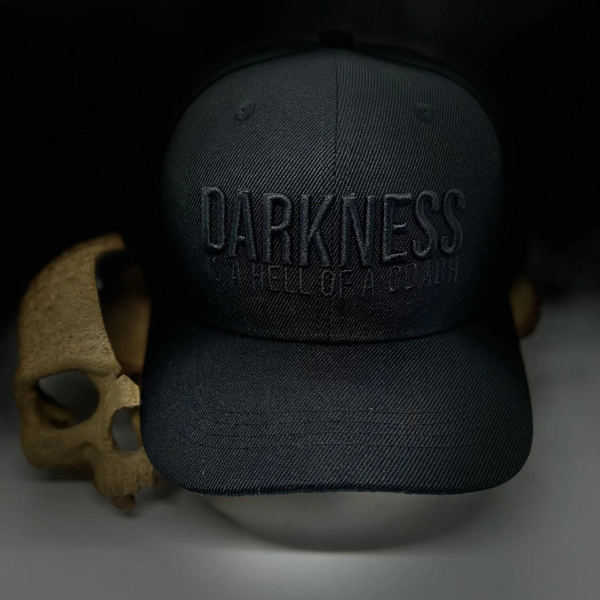 Darkness Is A Hell Of A Coach Black Snapback