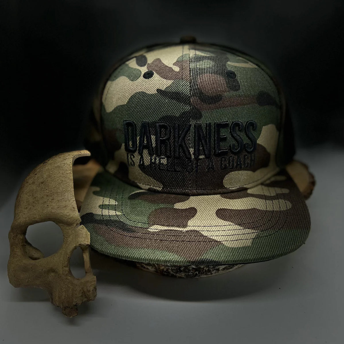 Darkness Is A Hell Of A Coach Camo Snapback