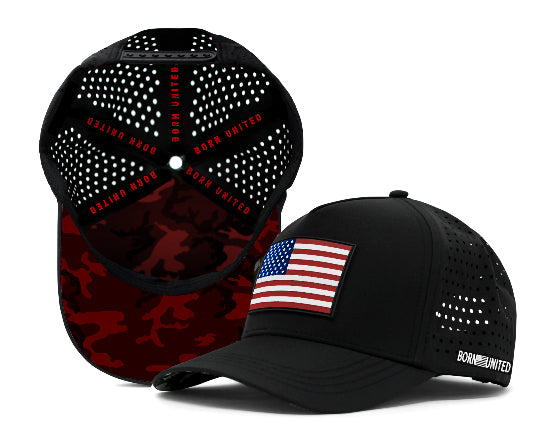 born united - premium flag snapback rw&b