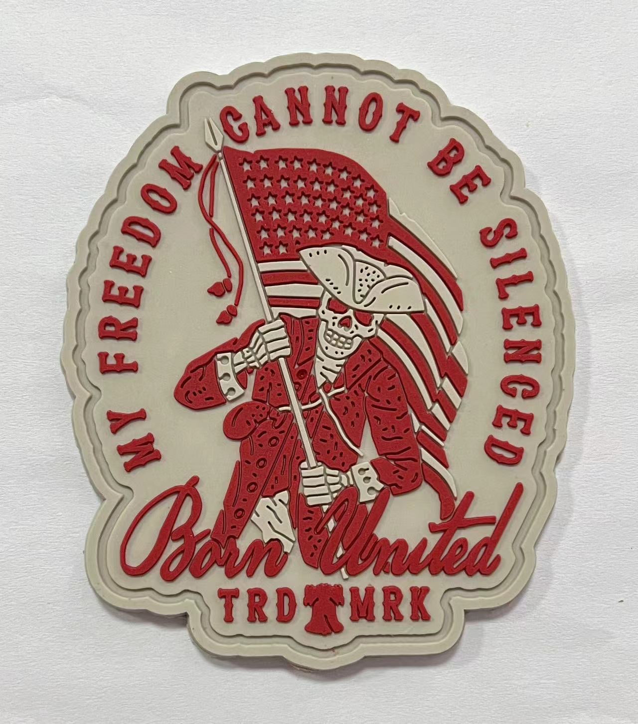 born united - freedom not silenced pvc patch