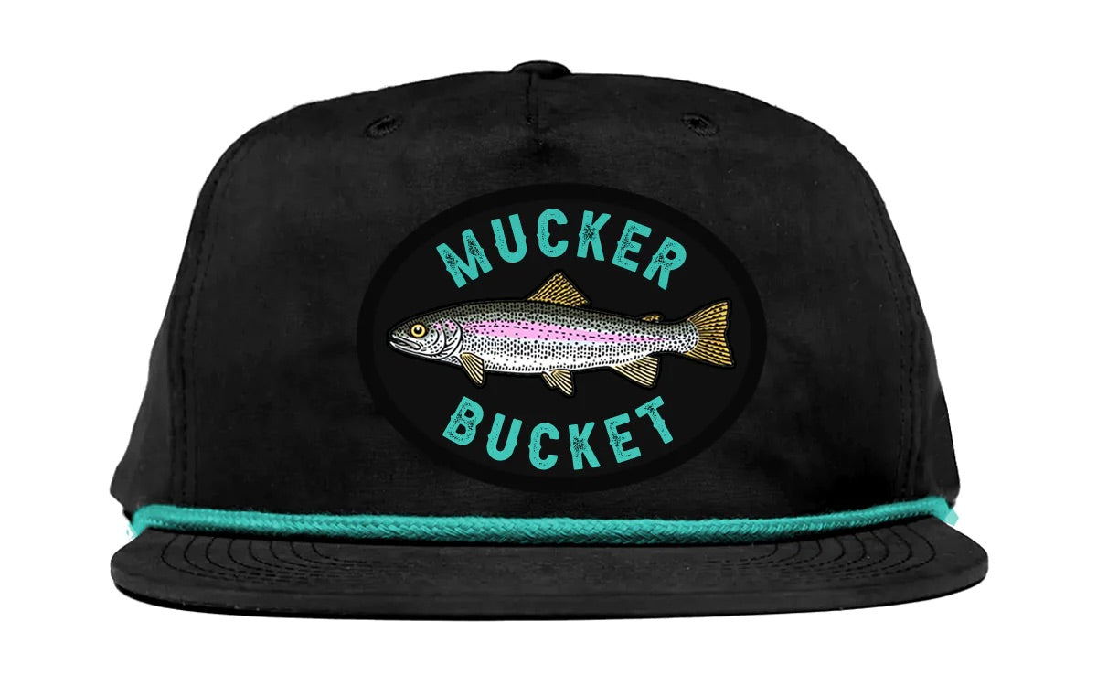 mucker bucket - rainbow trout bucket hat