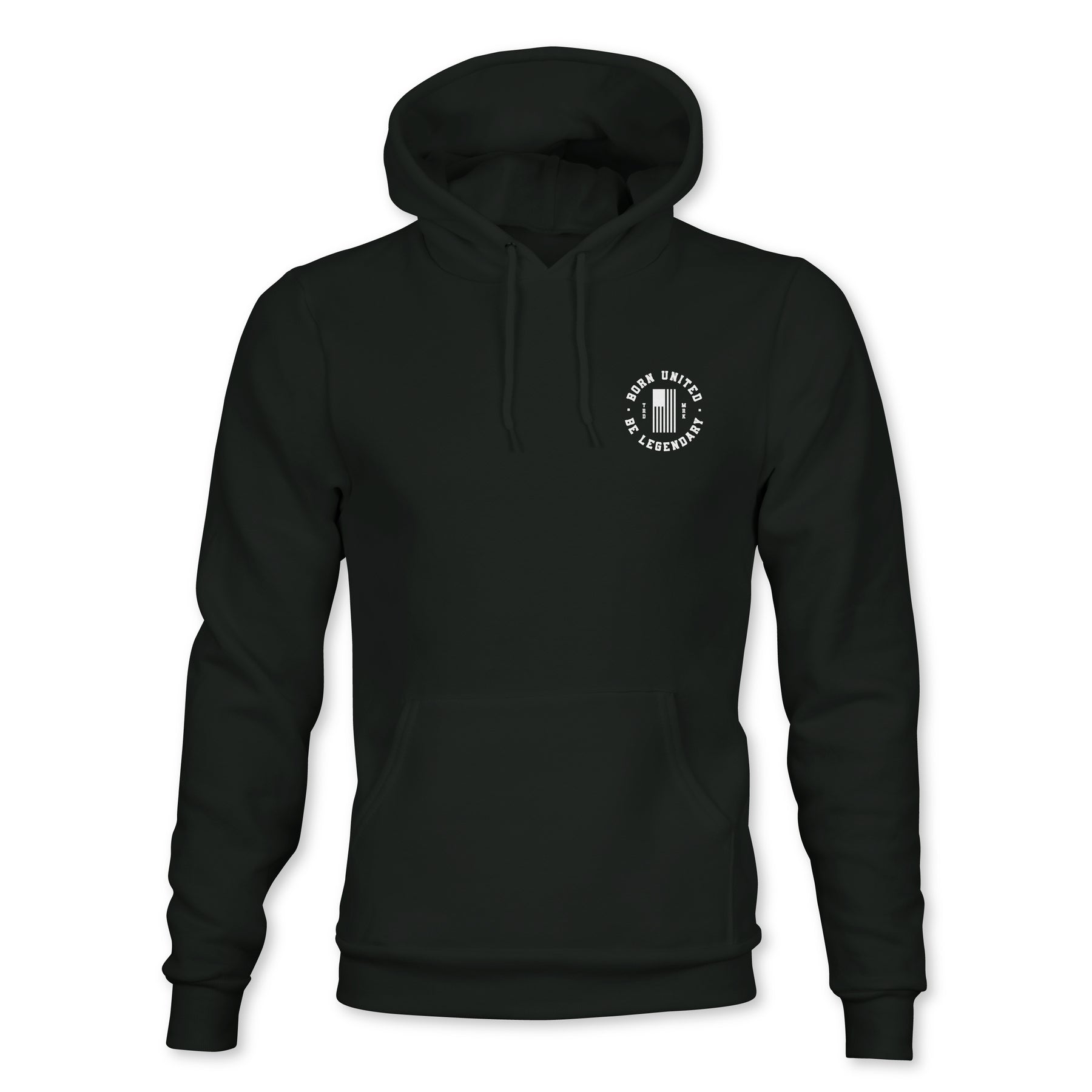 born united - forever legend black trump hooded sweatshirt