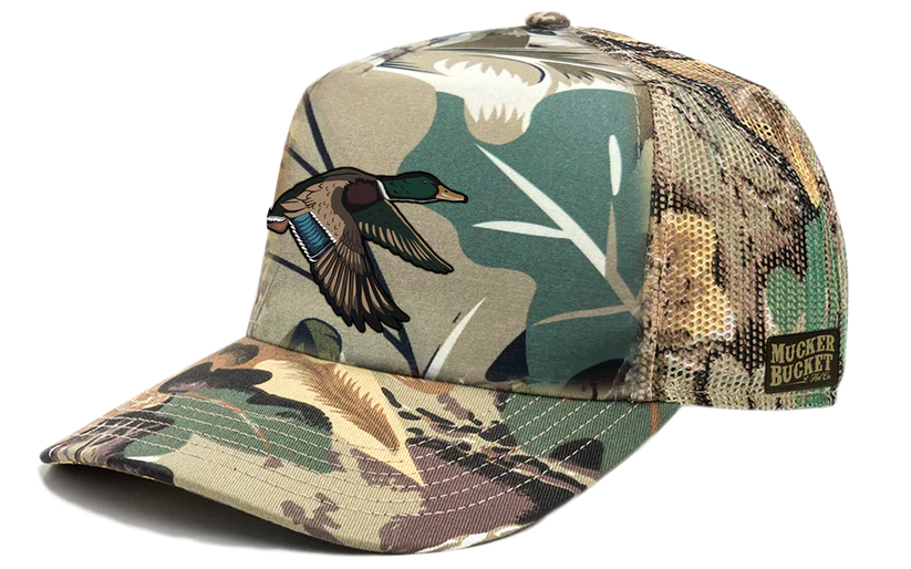 mucker bucket - mallard big woods trucker hat