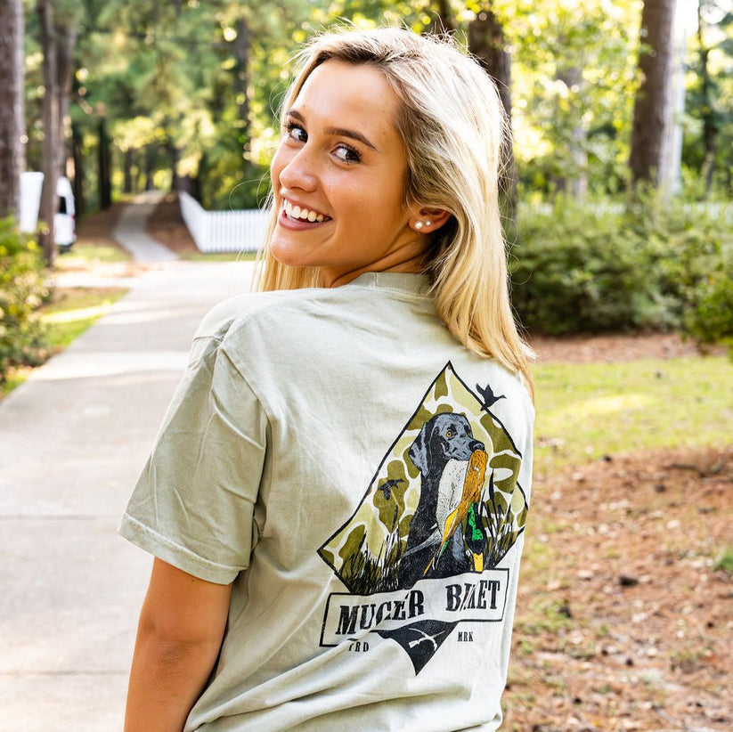 mucker bucket - unisex got one premium tee back on model
