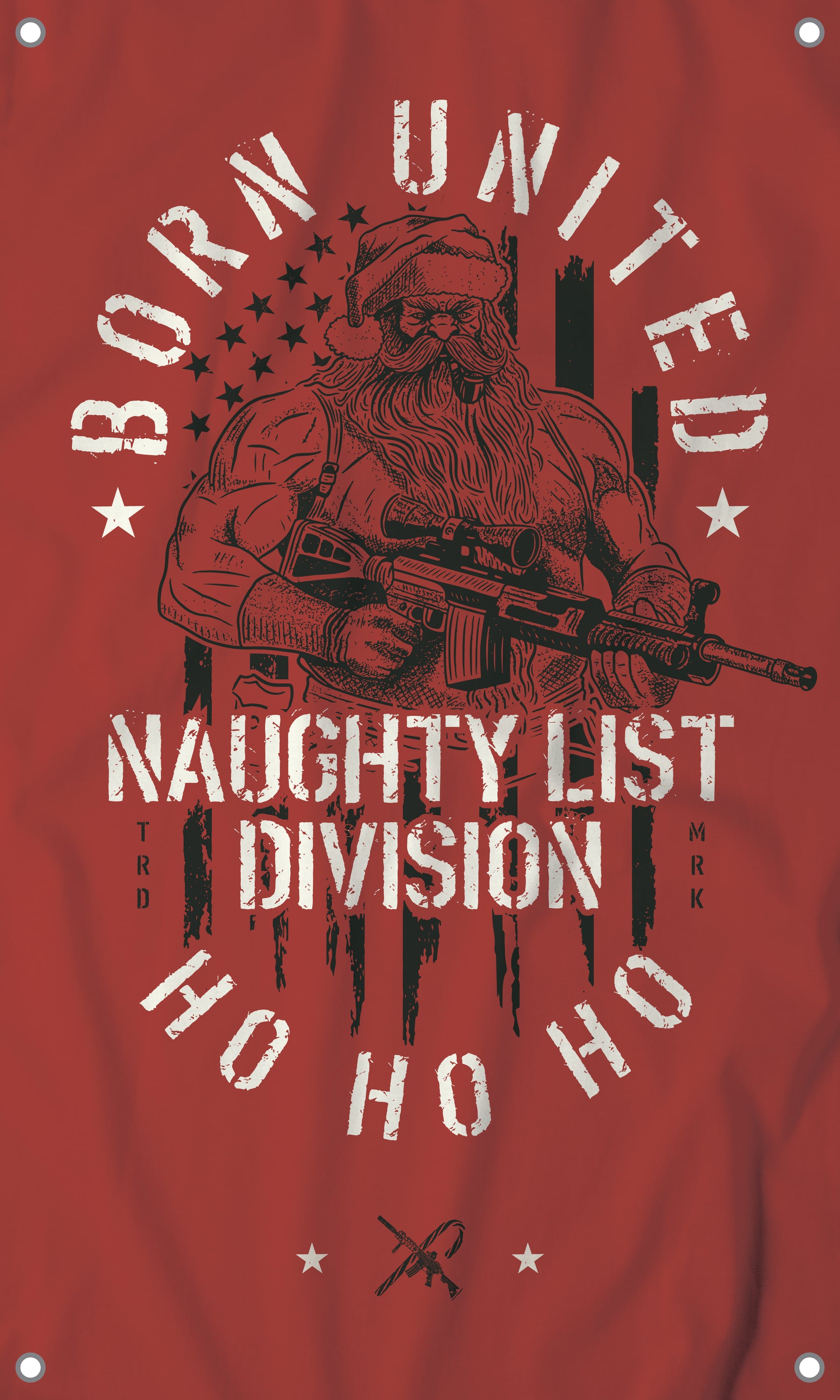 born united - tactical santa flag