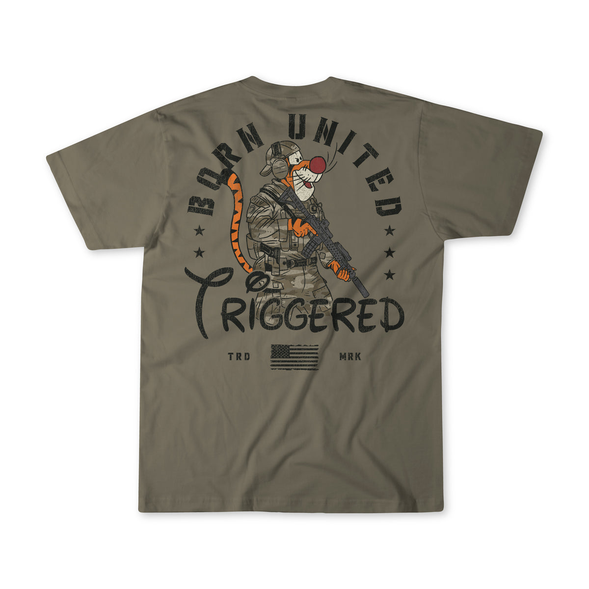 born united - triggered t-shirt back