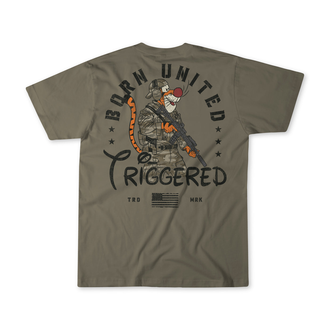 born united - triggered t-shirt back
