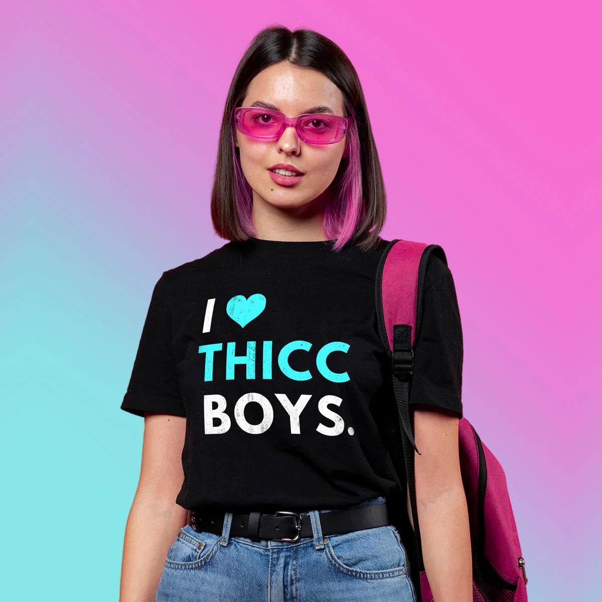 I Heart Thicc Boys Women's Crop T-Shirt