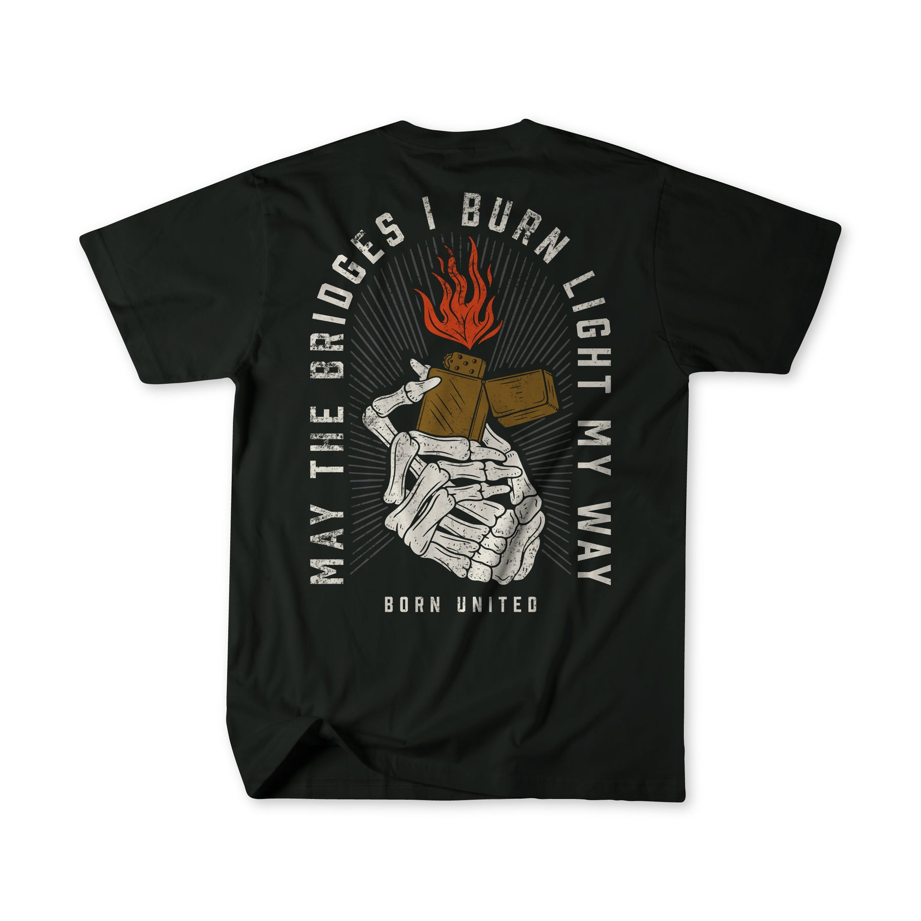 born united - burning bridges t-shirt back