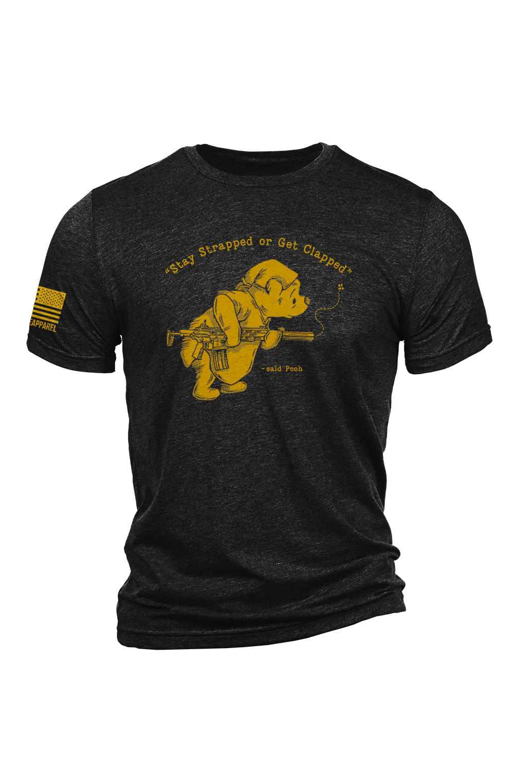 Nine Line's Stay Strapped or get clapped t-shirt front