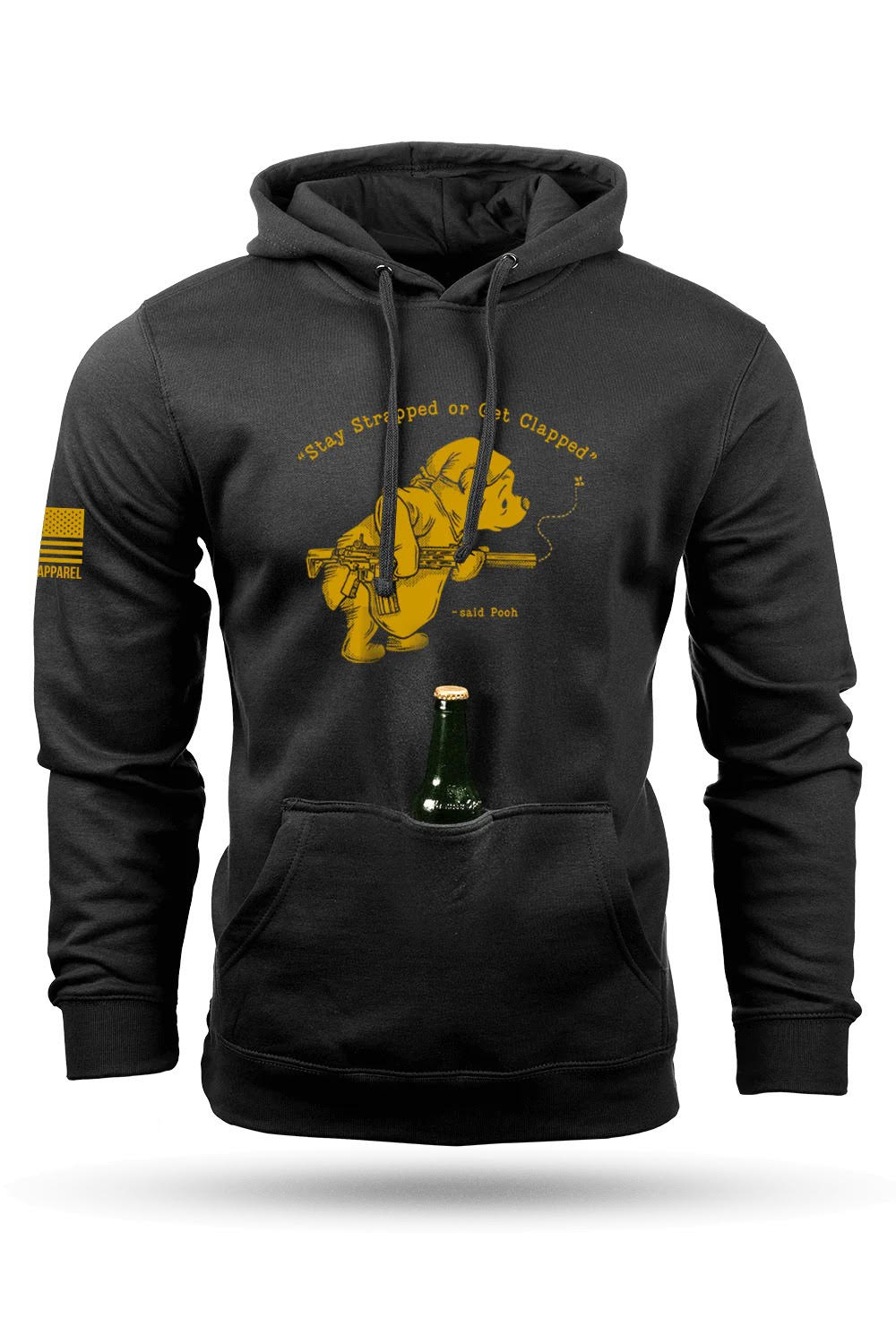 nine line apparel - stay strapped tailgater hoodie front