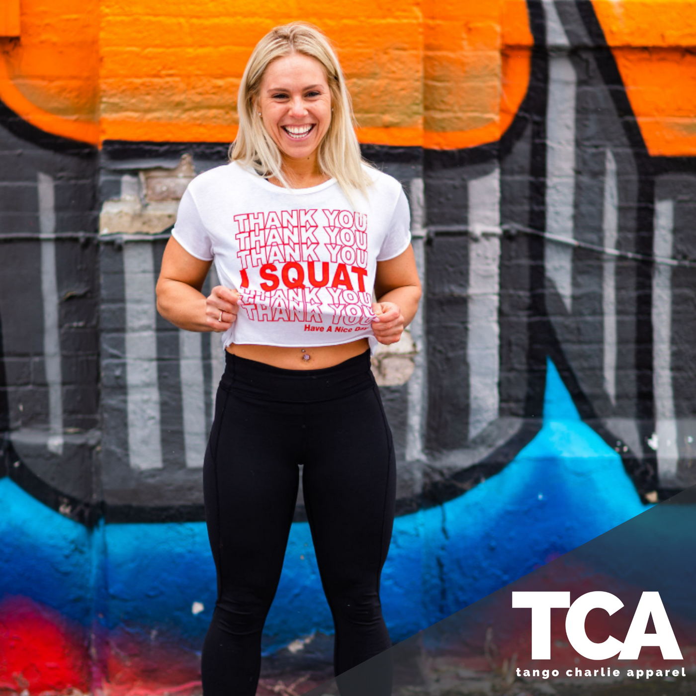 tango charlie - thank you i squat tee