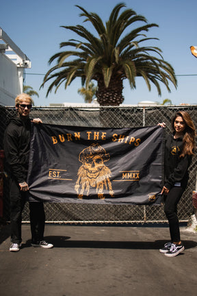 Burn The Ships BLACKOUT Double Sided Flag