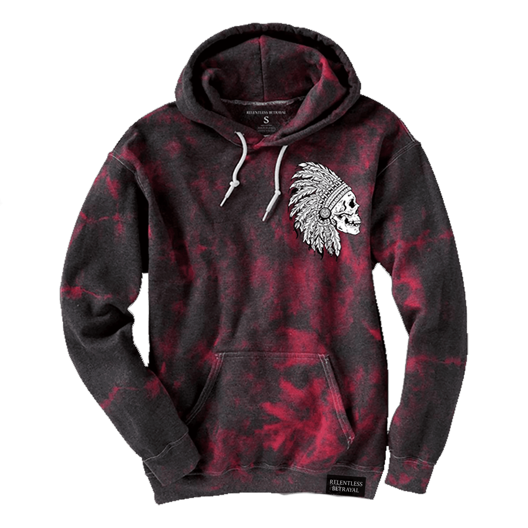 Trustless Chief Red Tie Dye Hoodie