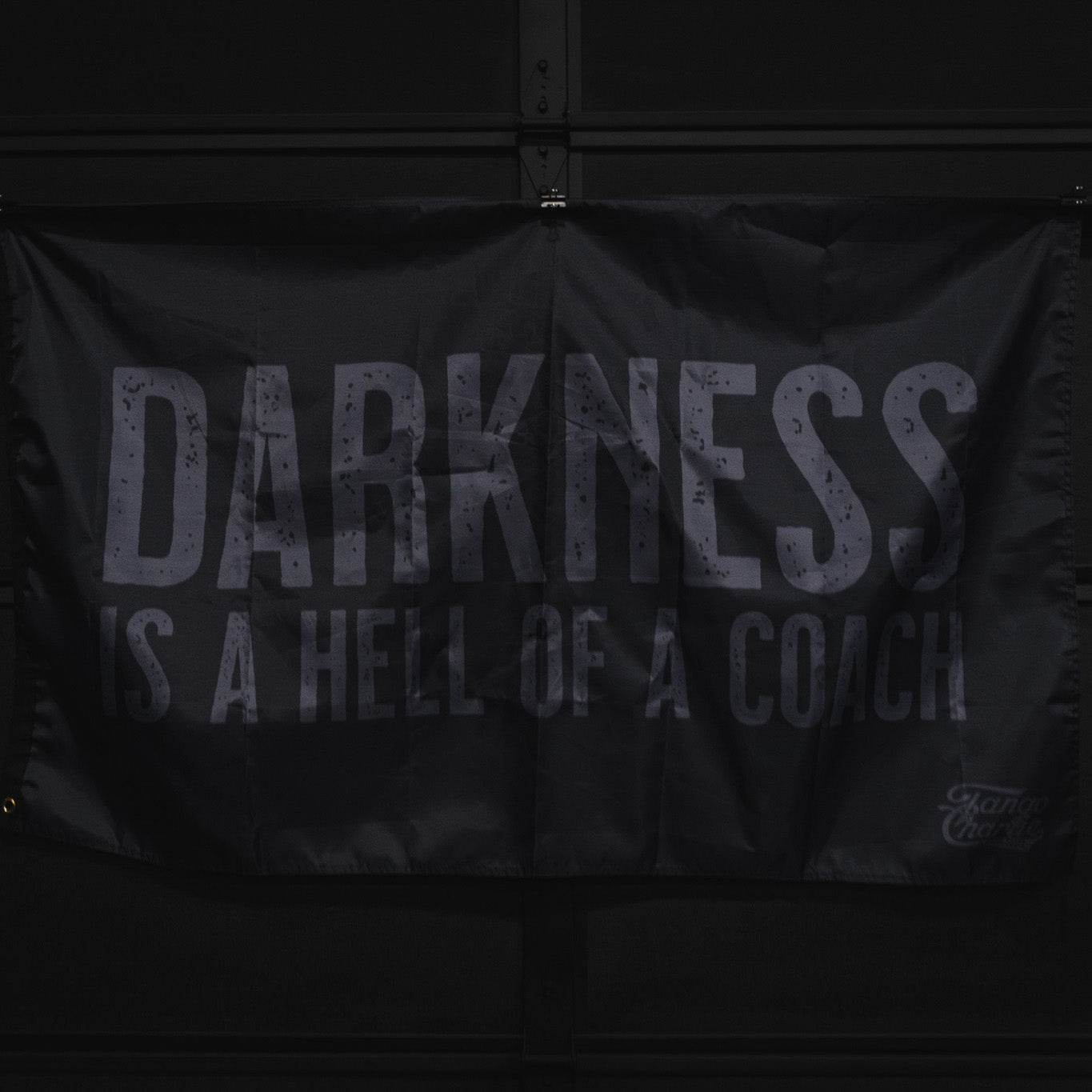 tango charlie - darkness is a hell of a coach banner
