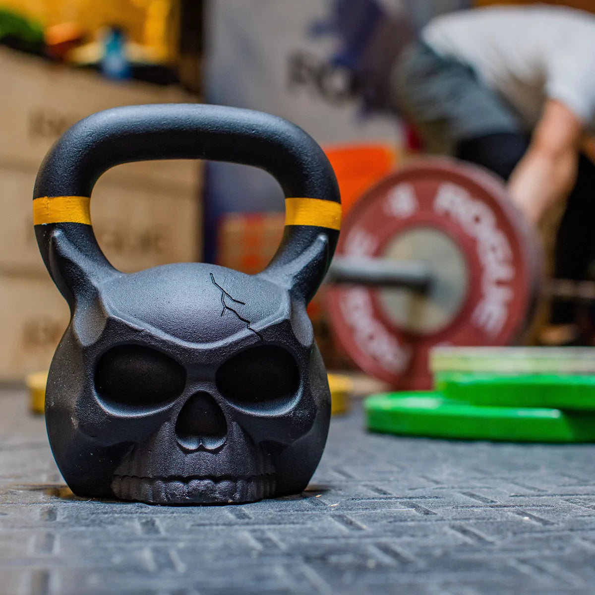 tango charlie - tango skull kettlebell orange
